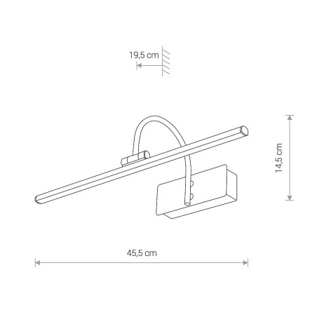 Kinkiet galeryjka na obraz Giotto 45,5cm LED 3000K antyczny mosiądz Nowodvorski