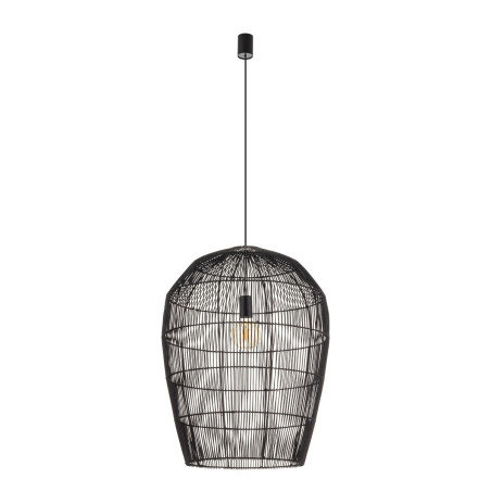 Lampa wisząca bambusowa boho Haiti 53,5cm czarna Nowodvorski