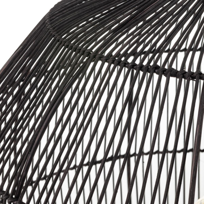 Lampa wisząca bambusowa boho Haiti 53,5cm czarna Nowodvorski