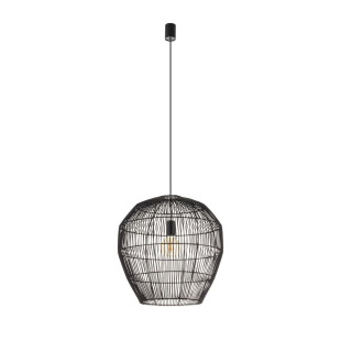 Lampa wisząca bambusowa boho Haiti 50cm czarna Nowodvorski
