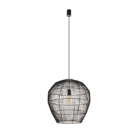 Lampa wisząca bambusowa boho Haiti 50cm czarna Nowodvorski