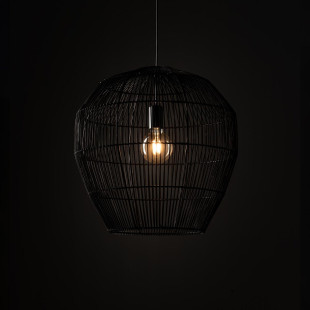 Lampa wisząca bambusowa boho Haiti 50cm czarna Nowodvorski