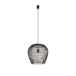 Lampa wisząca bambusowa boho Haiti 43cm czarna Nowodvorski