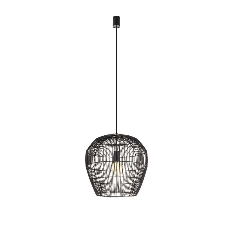Lampa wisząca bambusowa boho Haiti 43cm czarna Nowodvorski
