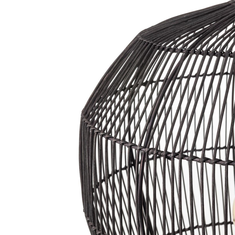Lampa wisząca bambusowa boho Haiti 43cm czarna Nowodvorski
