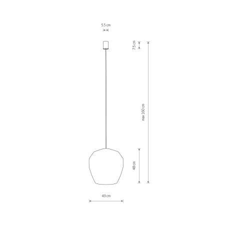 Lampa wisząca bambusowa boho Haiti 43cm czarna Nowodvorski