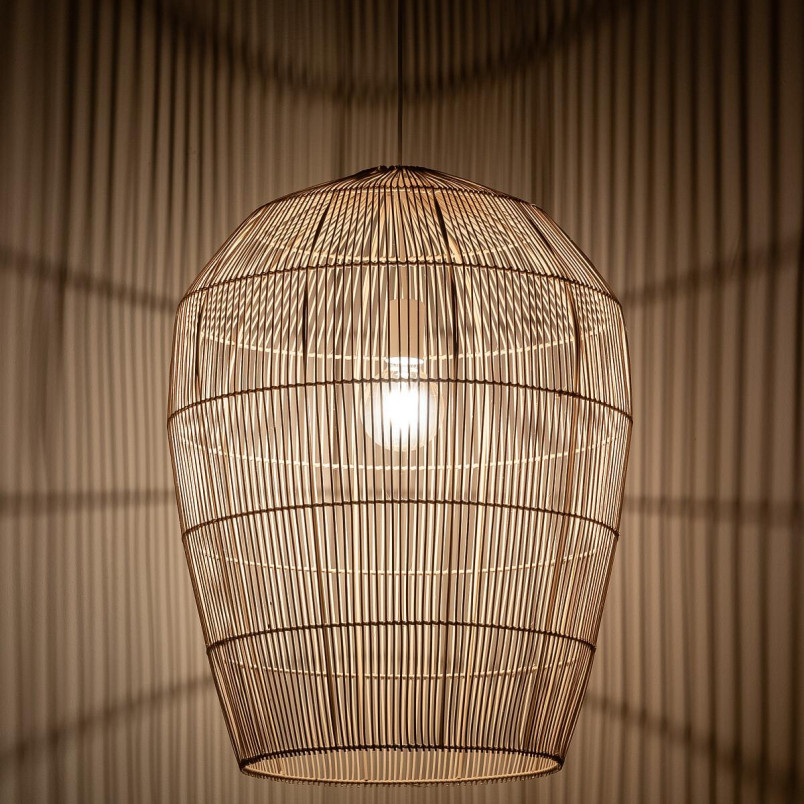 Lampa wisząca bambusowa boho Haiti 53,5cm Nowodvorski