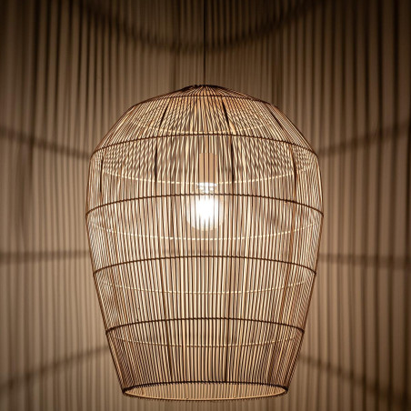 Lampa wisząca bambusowa boho Haiti 53,5cm Nowodvorski