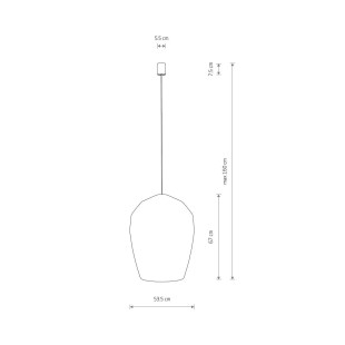 Lampa wisząca bambusowa boho Haiti 53,5cm Nowodvorski