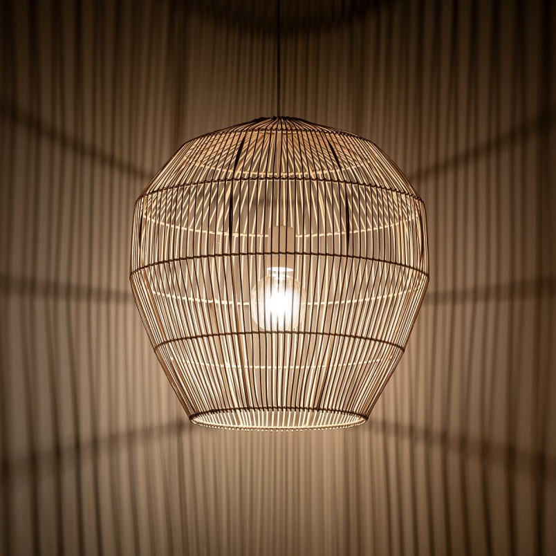 Lampa wisząca bambusowa boho Haiti 50cm Nowodvorski