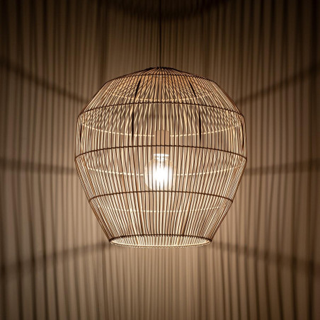 Lampa wisząca bambusowa boho Haiti 50cm Nowodvorski