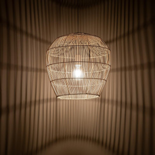 Lampa wisząca bambusowa boho Haiti 43cm Nowodvorski