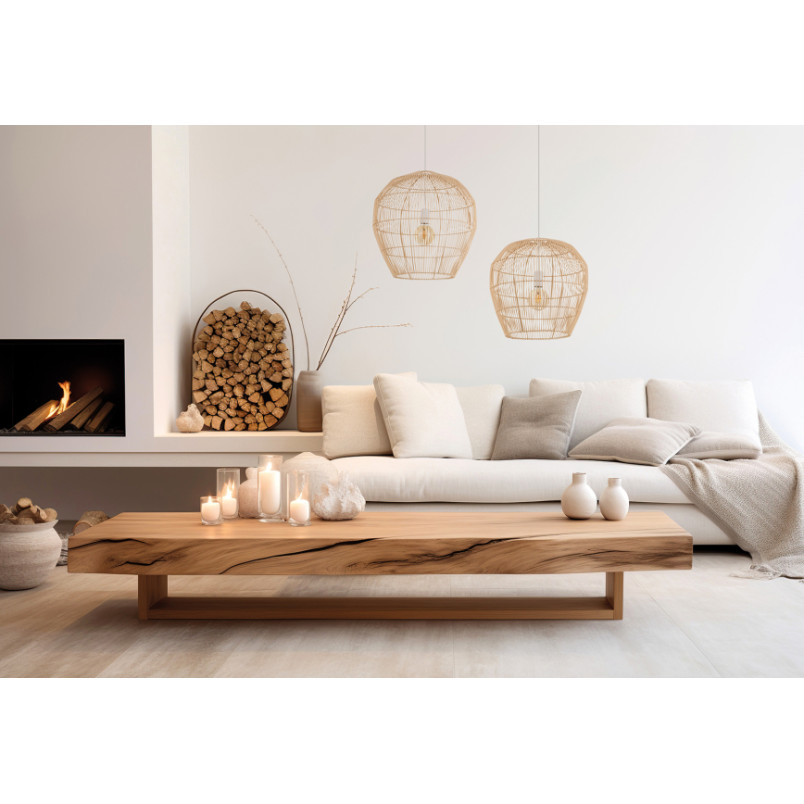 Lampa wisząca bambusowa boho Haiti 43cm Nowodvorski