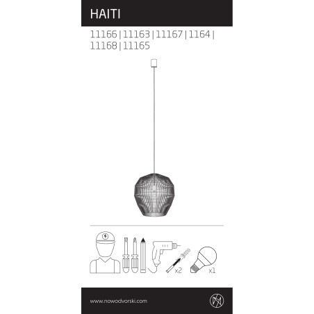 Lampa wisząca bambusowa boho Haiti 43cm Nowodvorski