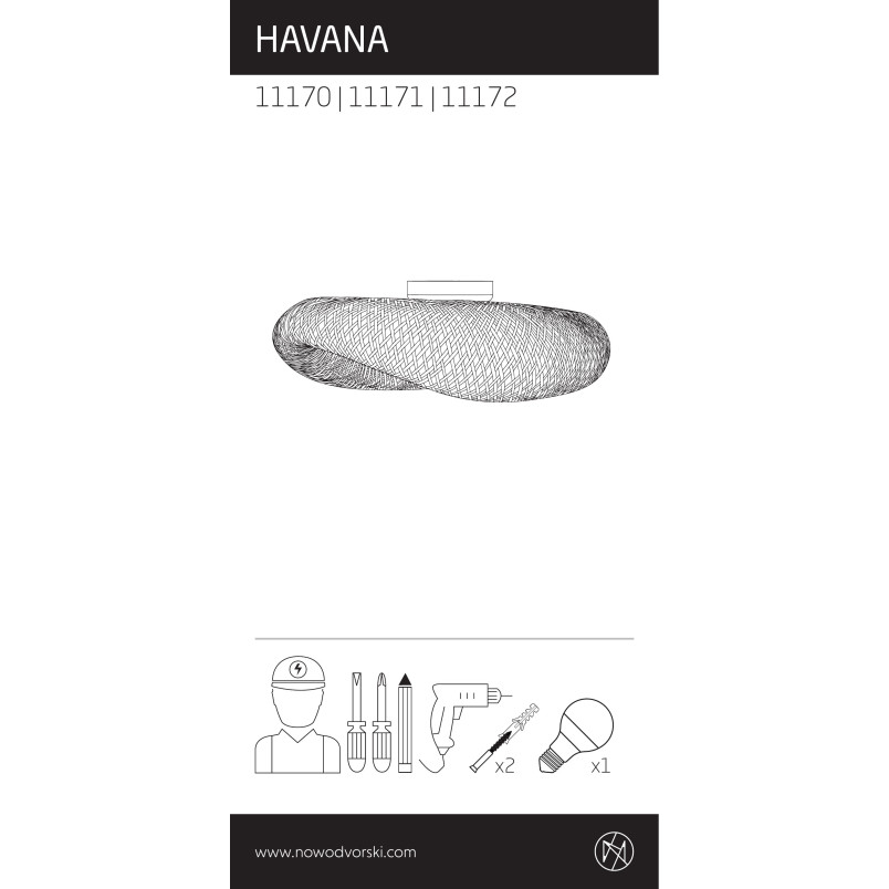 Plafon bambusowy boho Havana 60cm Nowodvorski