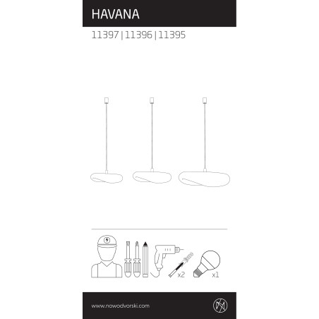 Lampa wisząca bambusowa boho Havana 50cm Nowodvorski