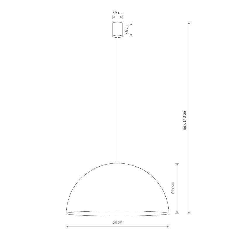 Lampa wisząca półkula loft Hemisphere Hit 50cm czarno-złota Nowodvorski