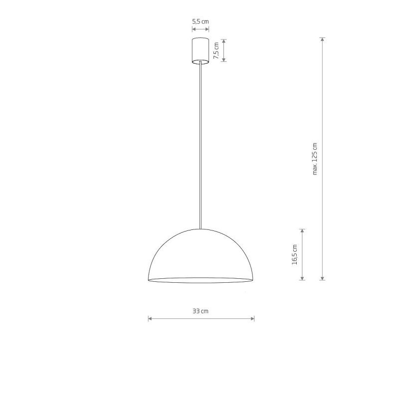Lampa wisząca półkula loft Hemisphere Hit 33cm czarno-złota Nowodvorski