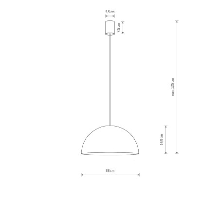 Lampa wisząca półkula loft Hemisphere Hit 33cm czarno-złota Nowodvorski