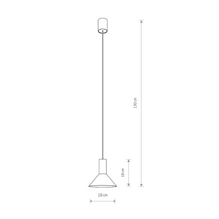 Lampa wisząca modernistyczna Hermanos A 18cm czarna Nowodvorski