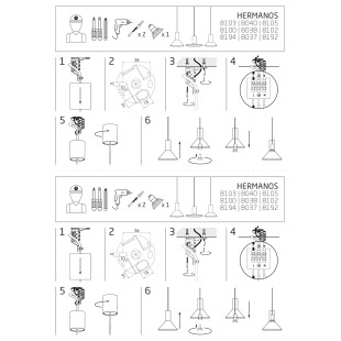 Lampa wisząca modernistyczna Hermanos A 18cm czarna Nowodvorski