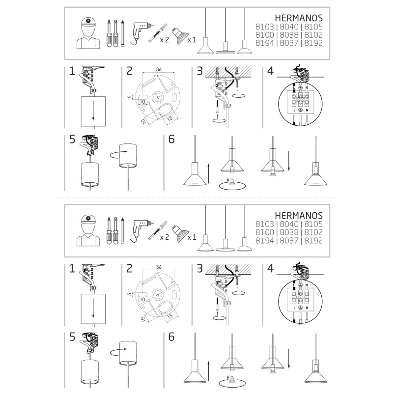 Lampa wisząca modernistyczna Hermanos A 18cm czarna Nowodvorski