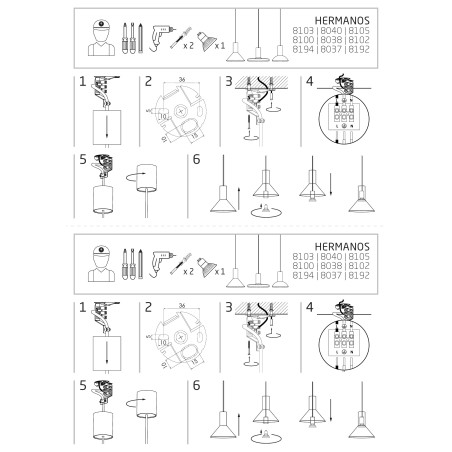 Lampa wisząca modernistyczna Hermanos A 18cm czarna Nowodvorski