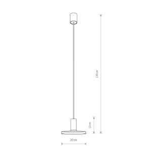 Lampa wisząca modernistyczna Hermanos B 20cm czarna Nowodvorski