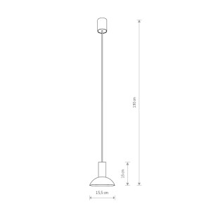 Lampa wisząca modernistyczna Hermanos C 15,5cm czarna Nowodvorski