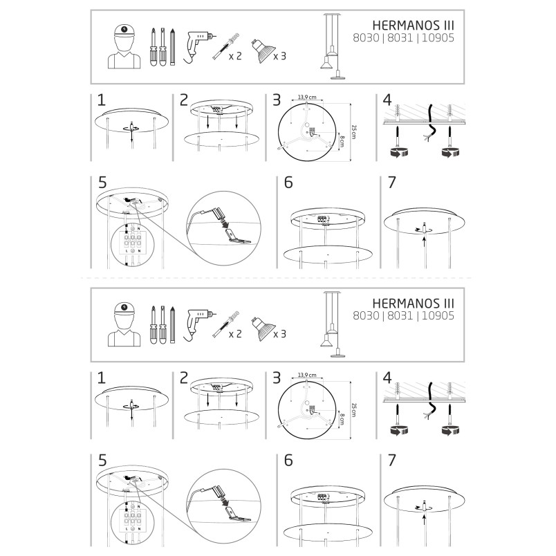 Lampa wisząca modernistyczna Hermanos III 40cm czarna Nowodvorski