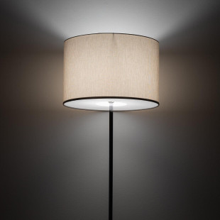 Lampa podłogowa z abażurem Hotel 154cm kremowy / chrom Nowodvorski