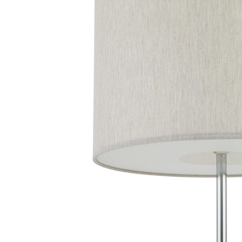 Lampa podłogowa z abażurem Hotel 154cm kremowy / chrom Nowodvorski