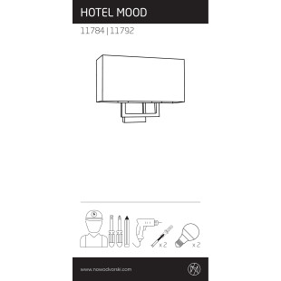 Kinkiet z abażurem Hotel Mood kremowy / chrom Nowodvorski
