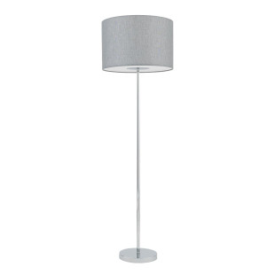 Lampa podłogowa z abażurem Hotel 154cm szary / chrom Nowodvorski