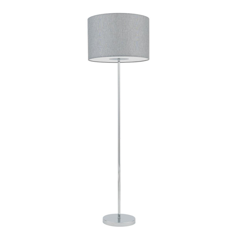 Lampa podłogowa z abażurem Hotel 154cm szary / chrom Nowodvorski