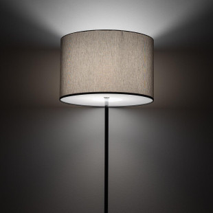 Lampa podłogowa z abażurem Hotel 154cm szary / chrom Nowodvorski