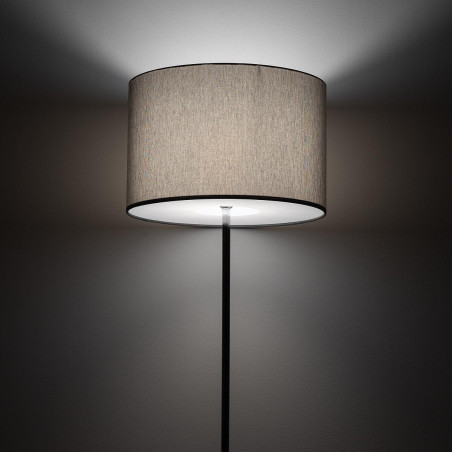 Lampa podłogowa z abażurem Hotel 154cm szary / chrom Nowodvorski