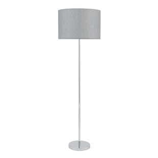 Lampa podłogowa z abażurem Hotel 154cm szary / chrom Nowodvorski
