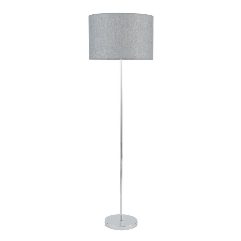 Lampa podłogowa z abażurem Hotel 154cm szary / chrom Nowodvorski