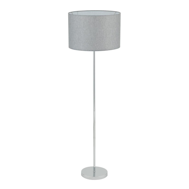 Lampa podłogowa z abażurem Hotel 154cm szary / chrom Nowodvorski