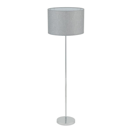 Lampa podłogowa z abażurem Hotel 154cm szary / chrom Nowodvorski