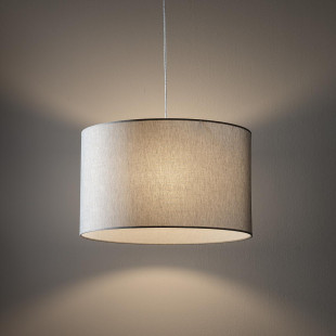Lampa wisząca z abażurem Hotel 50cm szary / chrom Nowodvorski