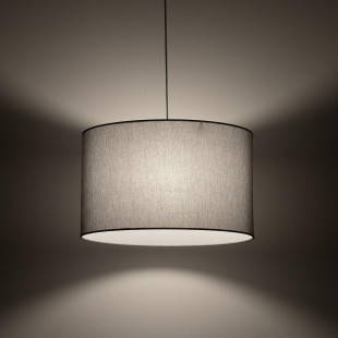 Lampa wisząca z abażurem Hotel 50cm szary / chrom Nowodvorski