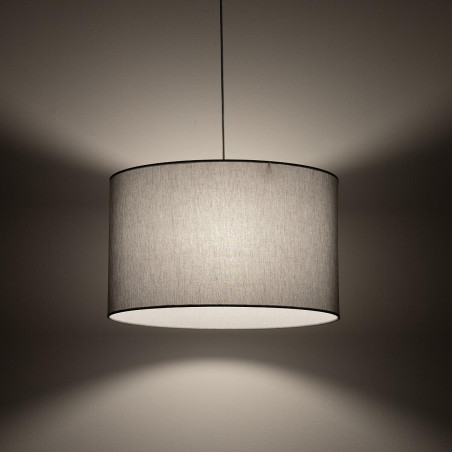 Lampa wisząca z abażurem Hotel 50cm szary / chrom Nowodvorski