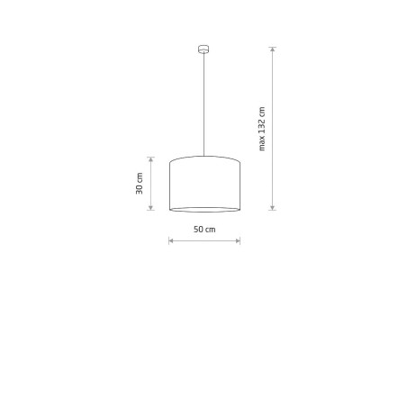 Lampa wisząca z abażurem Hotel 50cm szary / chrom Nowodvorski
