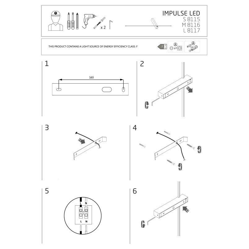 Kinkiet łazienkowy z włącznikiem i ściemniaczem Impulse LED 91cm czarny Nowodvorski