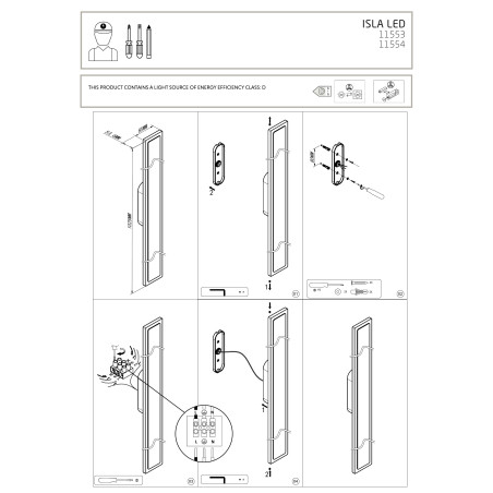 Kinkiet pionowy zewnętrzny Isla 100cm LED 3000K IP54 piaskowy Nowodvorski