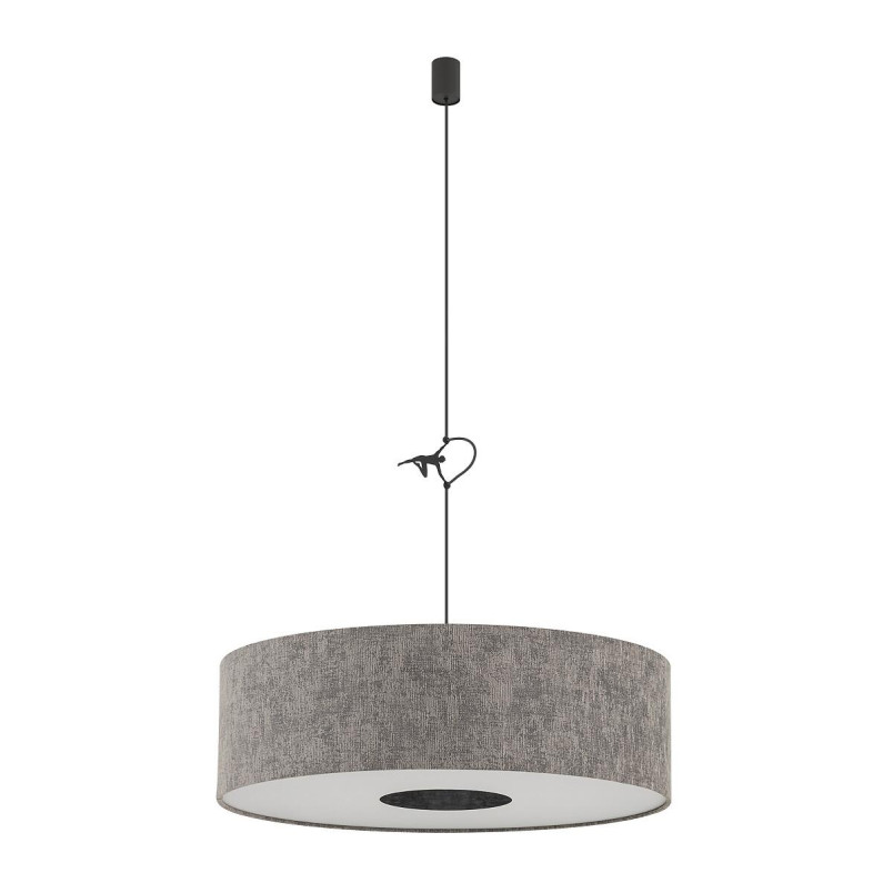 Lampa wisząca z abażurem Lago 65cm szary / grafit Nowodvorski
