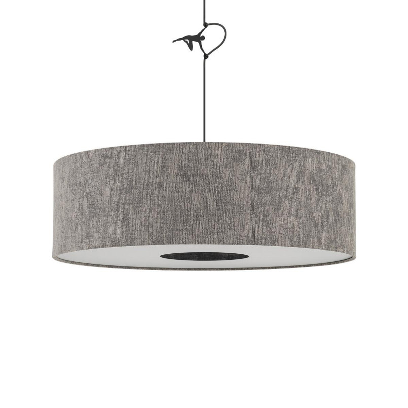 Lampa wisząca z abażurem Lago 65cm szary / grafit Nowodvorski