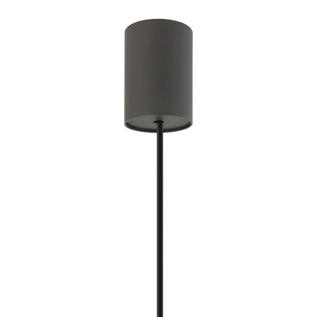 Lampa wisząca z abażurem Lago 65cm szary / grafit Nowodvorski